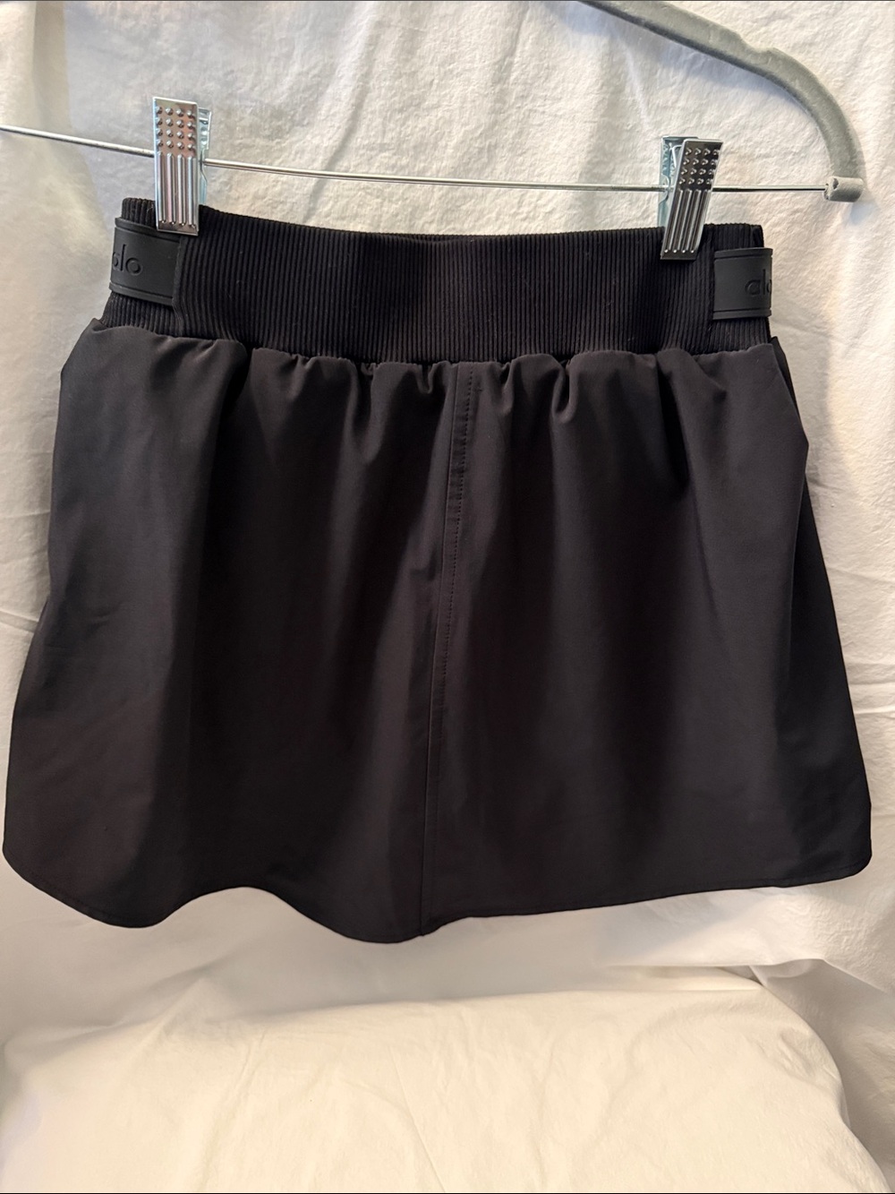 ALO Yoga High Waisted Charcoal Circle Skater Skirt with Zip Pockets - Picture 9 of 9